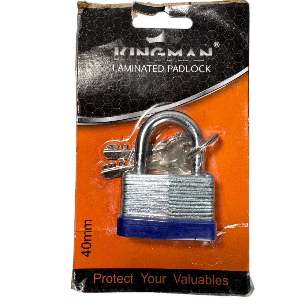Laminated Steel Padlock‎ with Key Lock 40mm Wide Body Fence Shackle